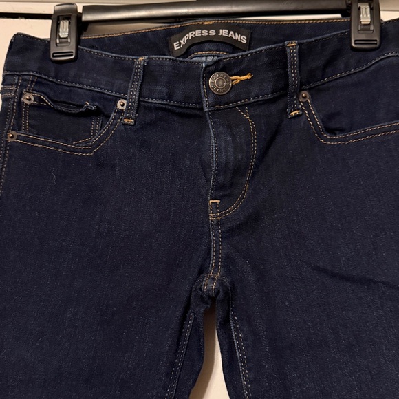 Express Dark Blue Women's Boot Cut Jeans - Picture 2 of 5